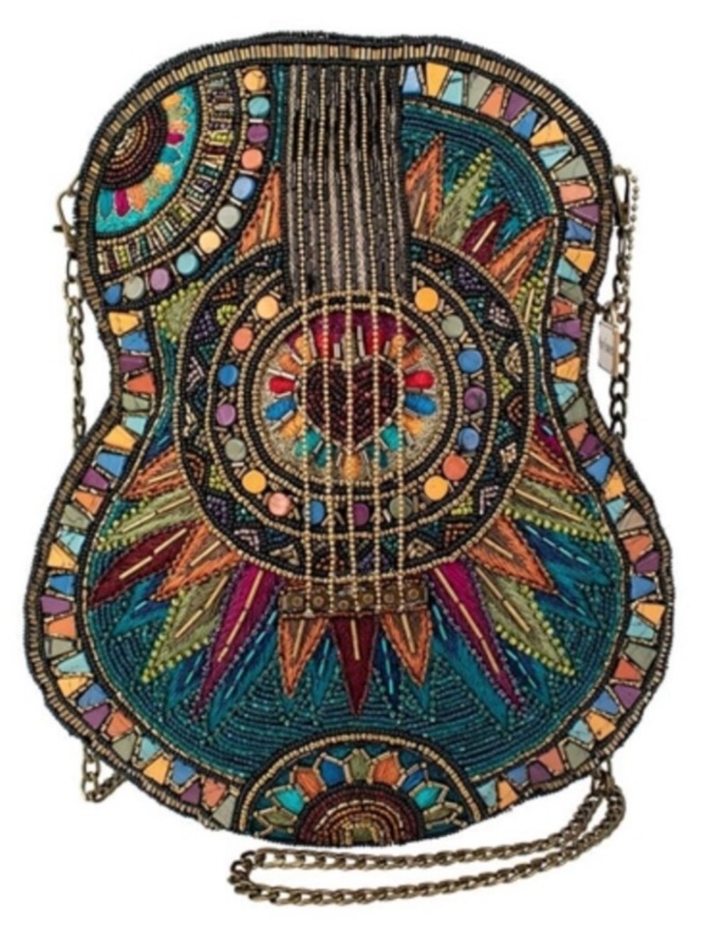 Mary Frances Handmade Beaded Guitar Purse